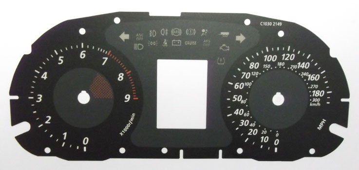 Evolution X. Kmh to MPH conversion dial. Part No. C1030
