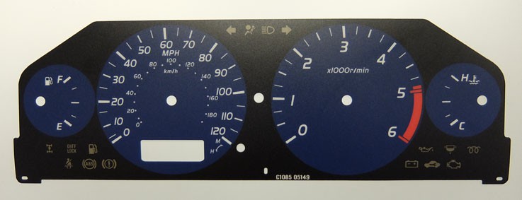 Navara / Pathfinder Dial. KMH to MPH Conversion Dial for imported vehicle. Part No. C1085