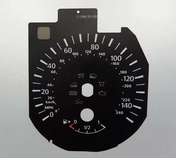 Qashqai, Rogue, X-Trail. KMH to MPH Conversion Dial for imported vehicle. Part No. C1098