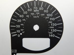 Forester. 220 KMH to 140 MPH Conversion Dial for imported vehicle. Part No. C1126