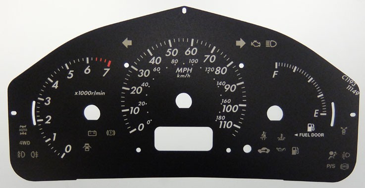 Wish. KMH to MPH Conversion Dial for imported vehicle. Part No. C1193
