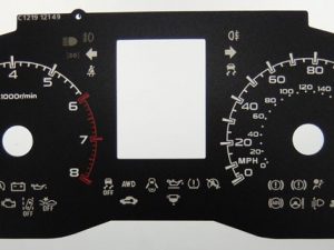 Outback and Legacy Mk5. KMH to MPH Conversion Dial for imported vehicle. Part No. C1219
