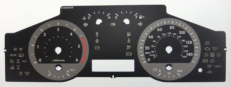 Land Cruiser 2008 on. Kmh to MPH Conversion Dial for imported vehicle. Part No. C1228