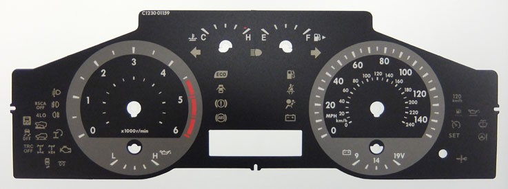 Land Cruiser 2008 on. Kmh to MPH Conversion Dial for imported vehicle. Part No. C1230