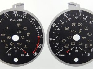 Octavia MK2 Diesel, 09 - 13 approx, Kmh to MPH Dials. Part No. C1243