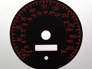 Wiesmann. KMH to MPH Conversion Dial for imported vehicle. Part No. C1302