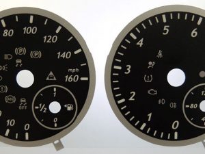 Mercedes A & B Class. KMH to MPH Conversion Dial for imported vehicle. Part No. C1303