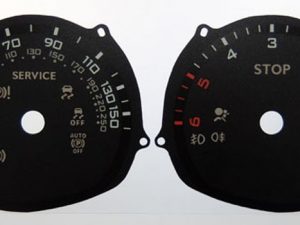 Peugeot 308 Diesel. KMH to MPH Conversion Dial for imported vehicle. Part No. C1313