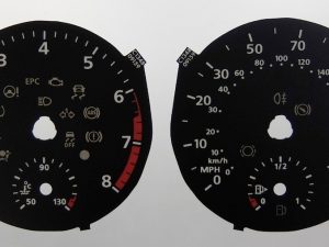 Polo Petrol 2014 onwards KMH to MPH Conversion Dial for imported vehicle. 150 MPH. Part No. C1348