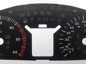 Crafter/Transporter Type 2 and Sprinter & Vito KMH to MPH Conversion Dial for imported vehicle. Part No. C135
