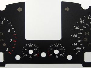 VW Touareg Petrol. KMH to MPH Conversion Dial for imported vehicle. Part No. C1393