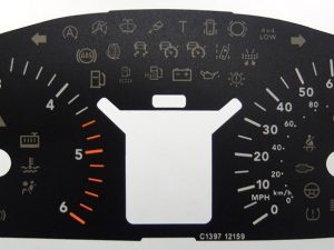 VW Crafter KMH to MPH Conversion Dial for imported vehicle. Part No. C1397
