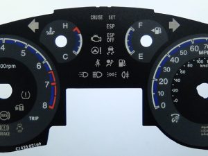 Suzuki SX4 GLX KMH to MPH Conversion Dial for imported / exported vehicle. Part No. C1425