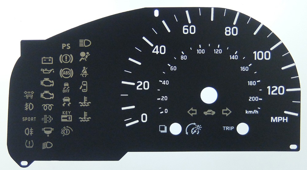 Nissan NV200 KMH to MPH Conversion Dial for imported / exported vehicle. Part No. C1447