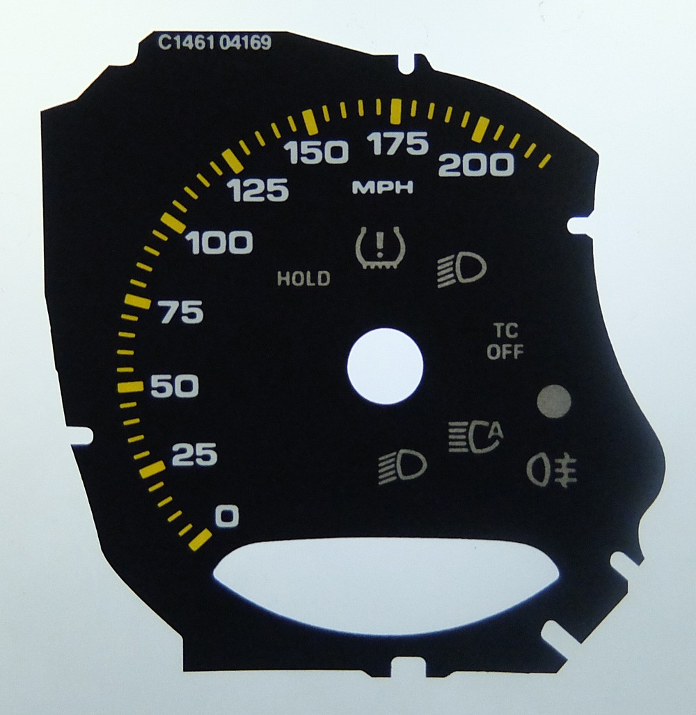 Porsche 911 (991) GT3 RS, KMH to MPH Conversion Dial for imported / exported vehicle. Part No. C1461