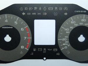 Subaru Forester Mk4 2014 on, & XV, KMH to MPH Conversion Dial for imported / exported vehicle. Part No. C1479