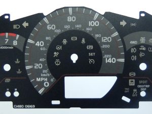 Toyota Yaris, Vitz, Echo Mk3 KMH to MPH Conversion Dial for imported / exported vehicle. Part No. C1480