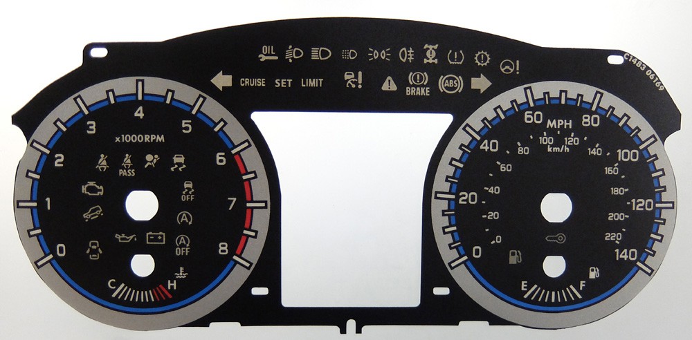 Suzuki SX4 S-Cross KMH to MPH Conversion Dial for imported / exported vehicle. Part No. C1483