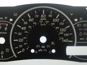 Nissan Micra Petrol model 2010 onward, KMH to MPH Conversion Dial for imported / exported vehicle. Part No. C1502