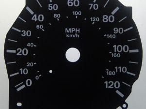 Nissan 300ZX KMH to MPH Conversion Dial for imported / exported vehicle. Part No. C1528