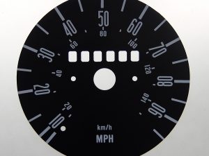 VW Transporter T2, KMH to MPH Conversion Dial for imported / exported vehicle. Part No. C1575