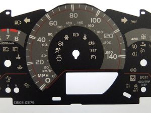 Toyota Yaris, Vitz, Echo Mk3 Petrol model, KMH to MPH Conversion Dial for imported / exported vehicle. Part No. C1602