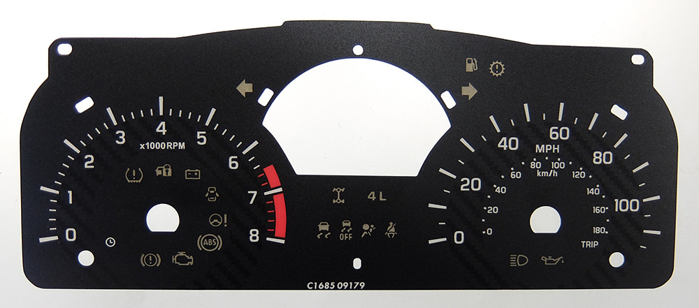 Suzuki Jimny, Petrol model, KMH to MPH Conversion Dial for imported / exported vehicle. Part No. C1685
