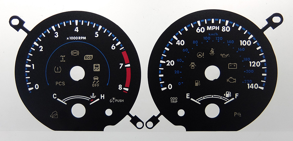 Toyota Kluger / Highlander, MK3, Petrol model, KMH to MPH Conversion Dial for imported / exported vehicle. Part No. C1705