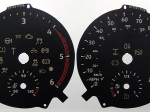 Volkswagen Crafter Diesel Models. And MAN TGE 6.180 KMH to MPH Conversion Dial for imported / exported vehicle. Part No. C1713