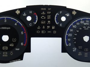 Suzuki SX4 Diesel Models, KMH to MPH Conversion Dial for imported / exported vehicle. Part No. C1748