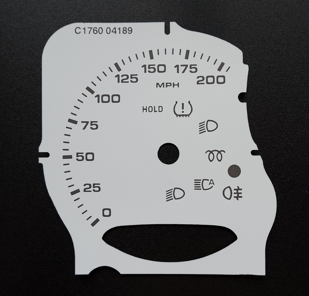 Porsche Panamera Diesel, KMH to MPH Conversion Dial for imported / exported vehicle. Part No. C1760D