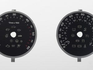 Octavia Mk2 (04-09 approx), KMH to MPH Conversion Dial for imported / exported vehicle. Part No. C1799