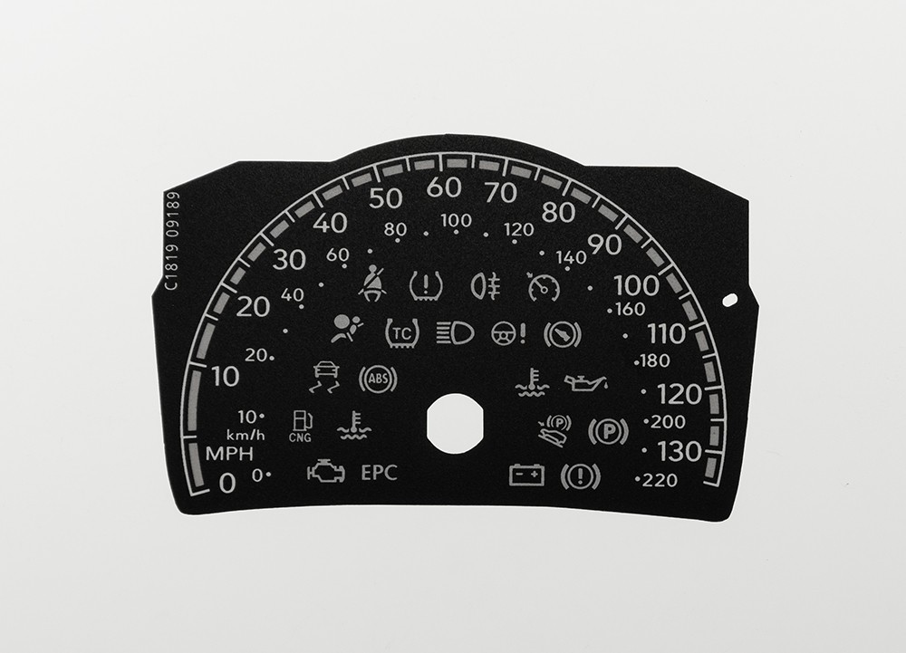 VW UP!, Seat Mii and Skoda Citygo, KMH to MPH Conversion Dial for imported / exported vehicle. Part No. C1819