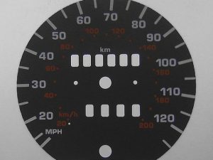 Transporter. KMH to MPH Conversion Dial for imported vehicle. Part No. C183