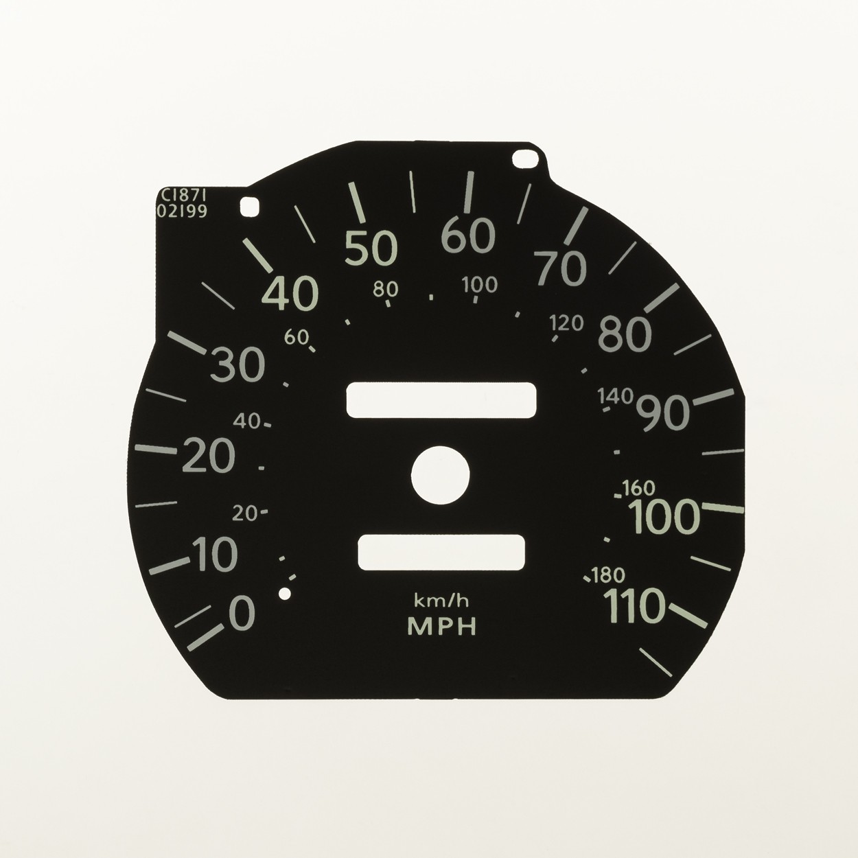 Toyota Chaser, KMH to MPH Conversion Dial for imported / exported vehicle. Part No. C1871