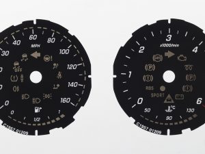 Mercedes E-Class KMH to MPH Conversion Dial for imported / exported vehicle. Part No. C1957