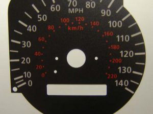 Picnic KMH to MPH Conversion Dial for imported vehicle. Part No. C199