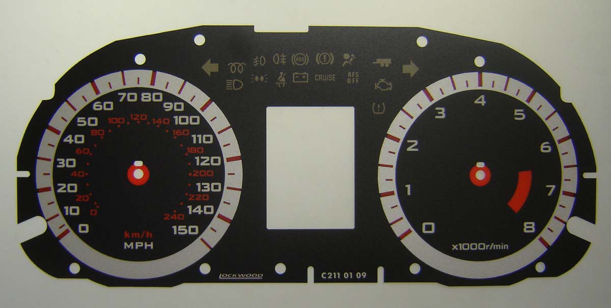 Outlander. KMH to MPH Conversion Dial for imported vehicle. Part No. C211