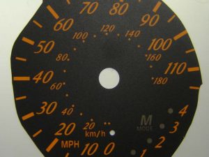Celica KMH to MPH Conversion Dial for imported vehicle. Part No. C215