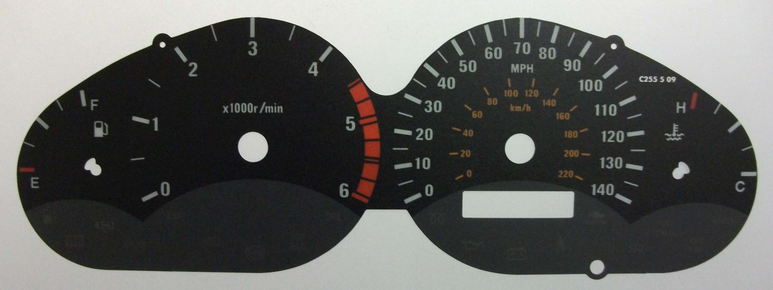Rexton KMH to MPH Conversion Dial for imported vehicle. Part No. C255