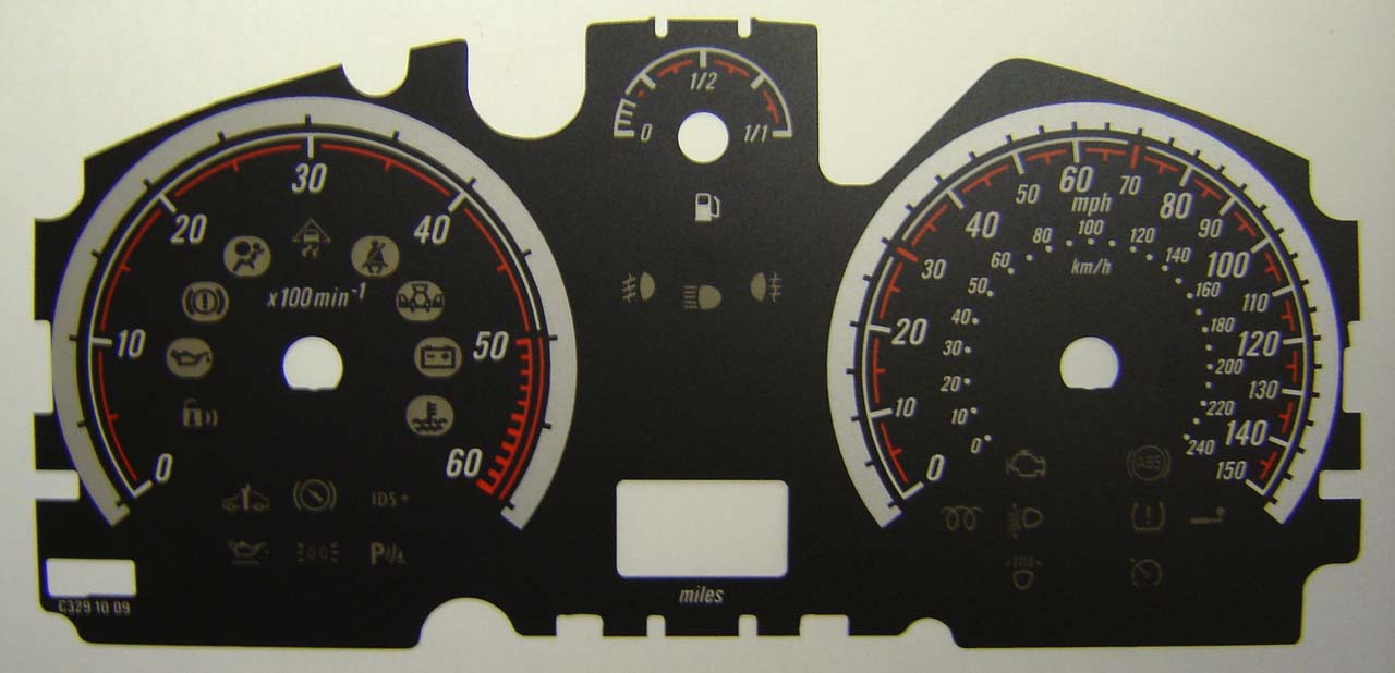 Vauxhall/Opel Astra and Zafira Diesel. KMH to MPH Conversion Dial for imported vehicle. Part No. C329