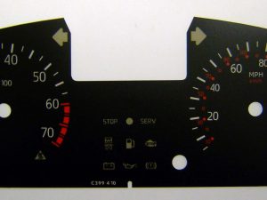 Clio. KMH to MPH Conversion Dial for imported vehicle. Part No.C399