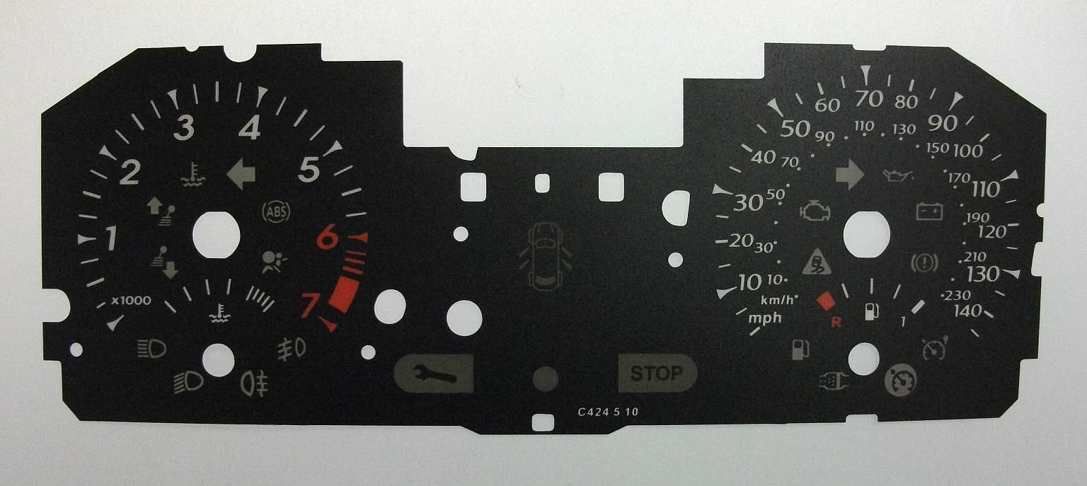 Clio 2006 on. KMH to MPH Conversion Dial for imported vehicle. Part No. C424