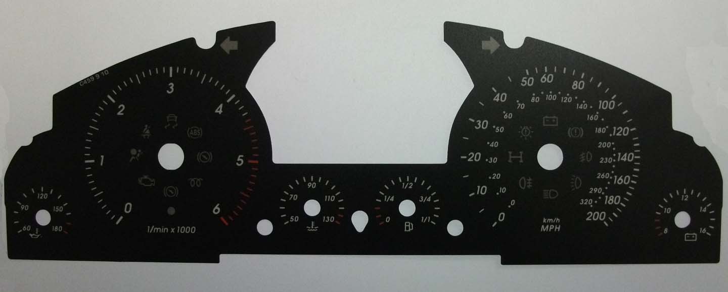 Touareg Diesel. KMH to MPH Conversion Dial for imported vehicle. Part No. C459