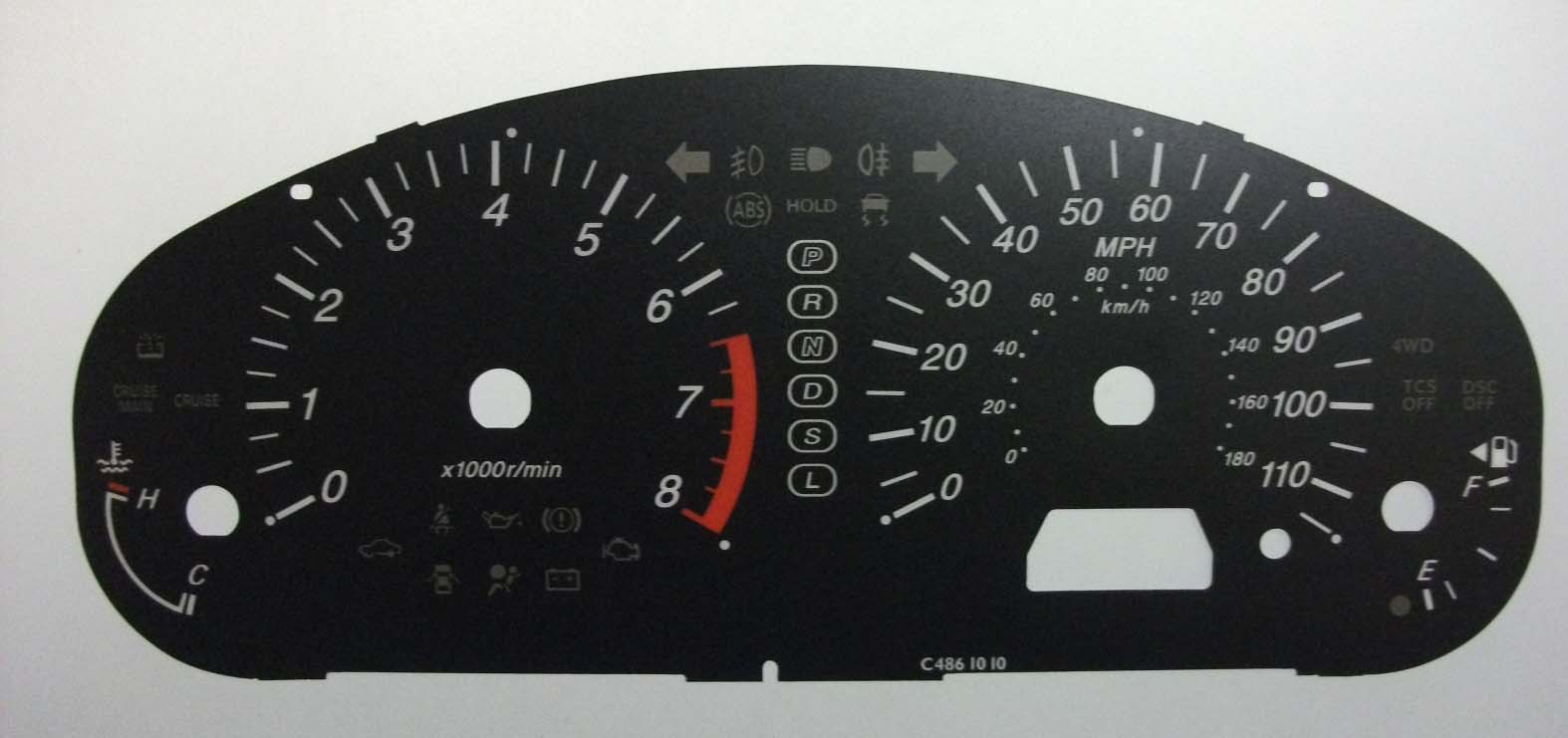 MAZDA 2/ Demio, KMH to MPH Conversion Dial for imported / exported vehicle. Part No. C486