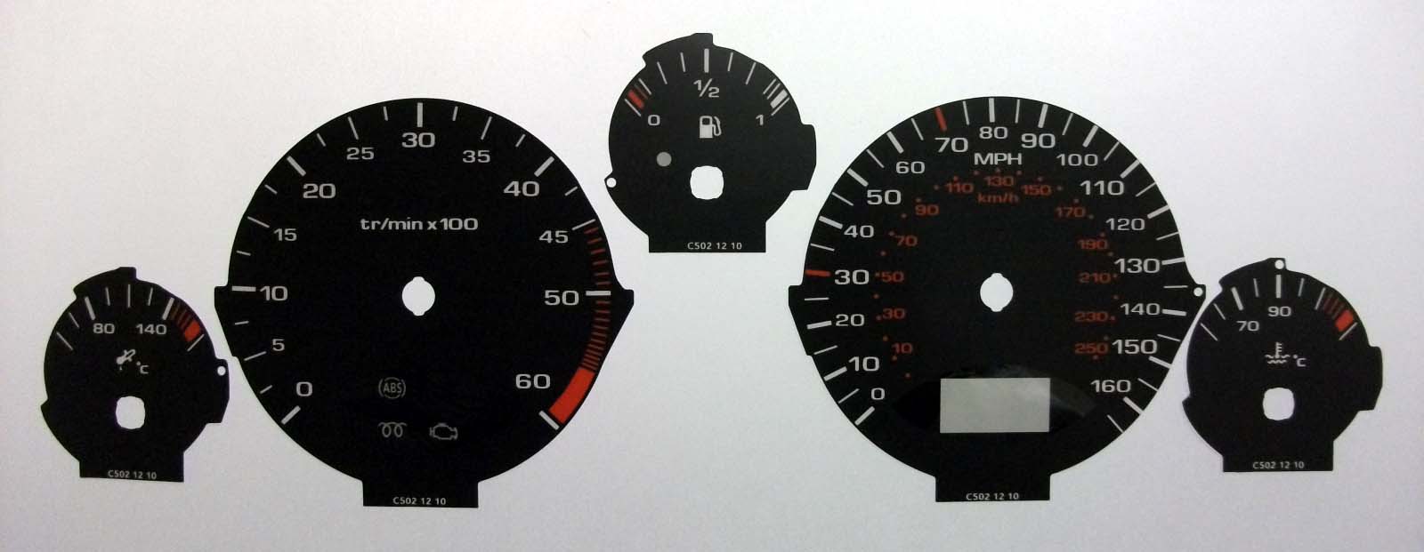 607 KMH to MPH Conversion Dial for imported vehicle. Part No. C502