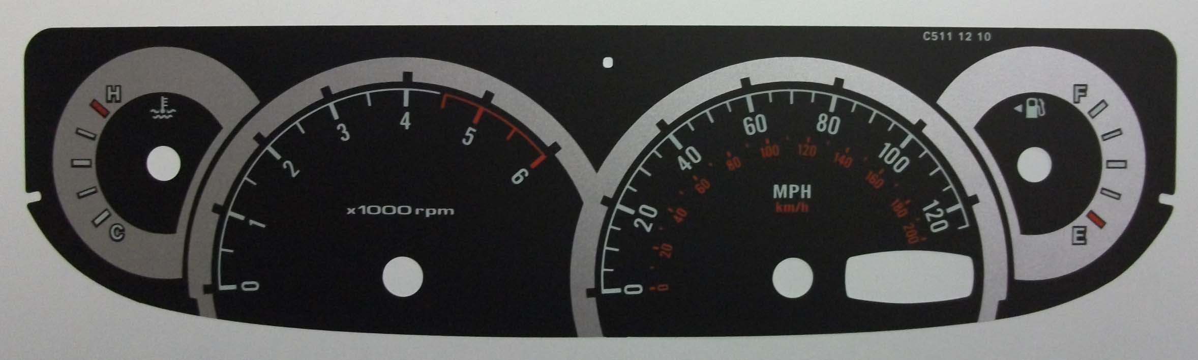 Rodius KMH to MPH Conversion Dial for imported vehicle. Part No. C511