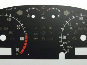 Fabia MK1 Dials KMH to MPH (Petrol approx 1999 - 2007). Part No. C543