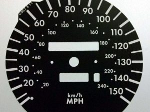 E-Class E220. KMH to MPH Conversion Dial for imported vehicle. Part No. C557