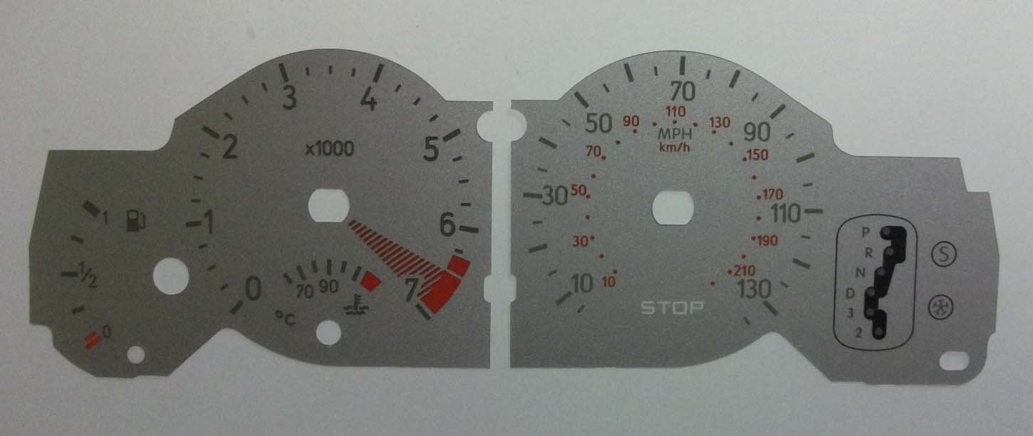206 KMH to MPH Conversion Dial for imported vehicle. Part No. C572